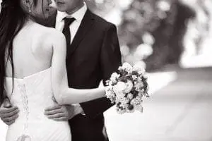 black and white wedding