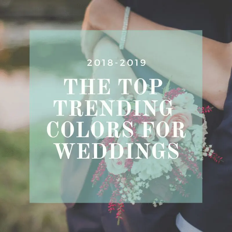Wedding Guide - The Top Trending Colours for 2018-2019 Weddings
