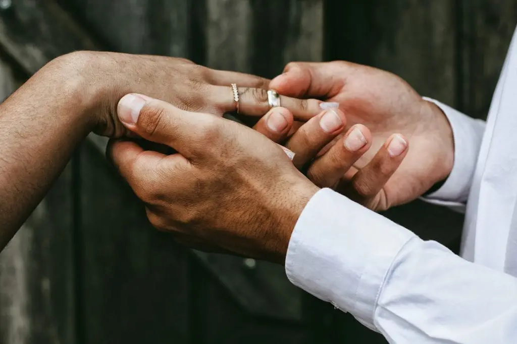 Remember to budget for your celebrant exchanging rings