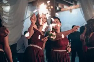 wedding photographer into the evening